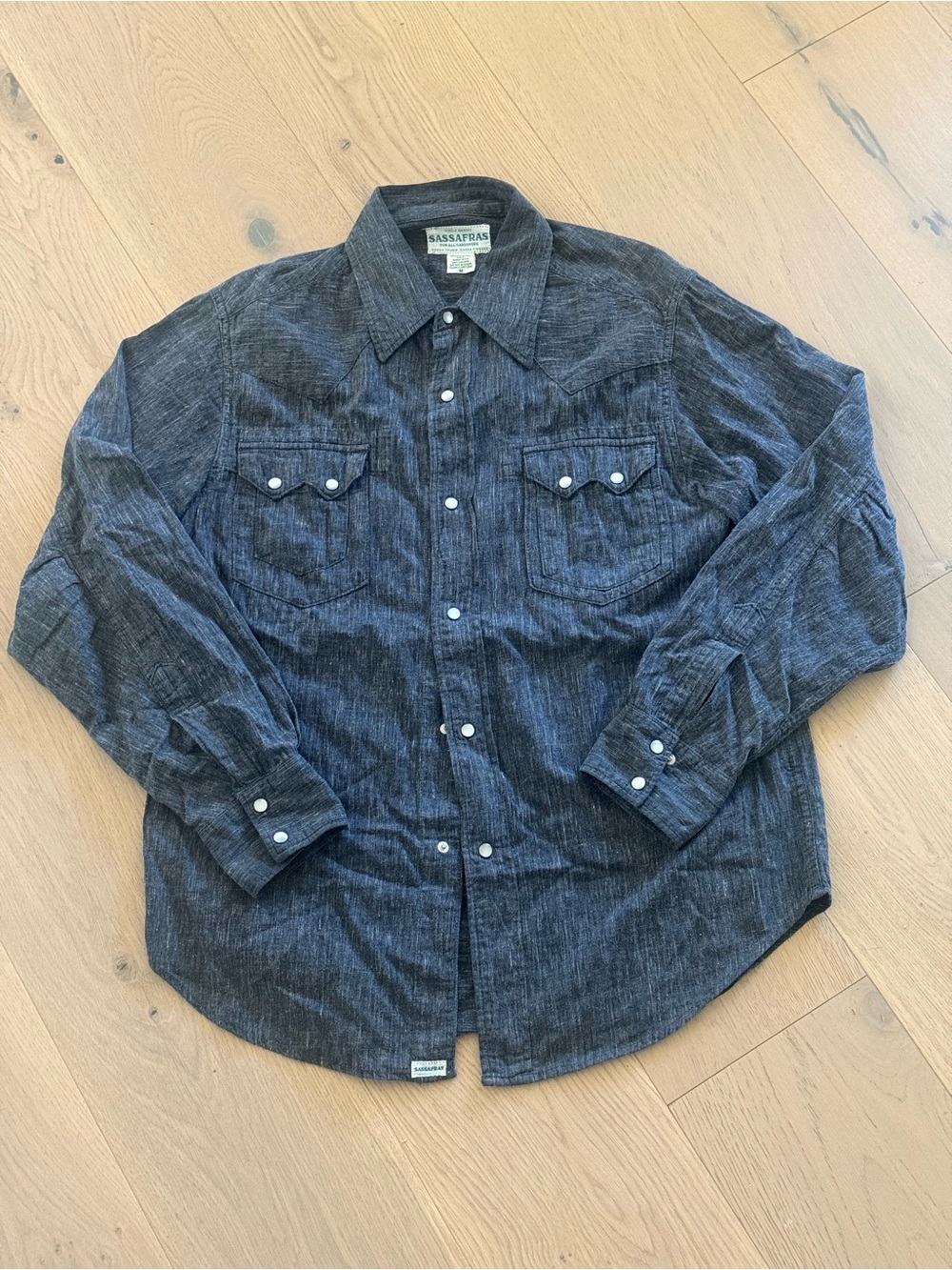 Sassafras Sawtooth Charcoal Western Shirt